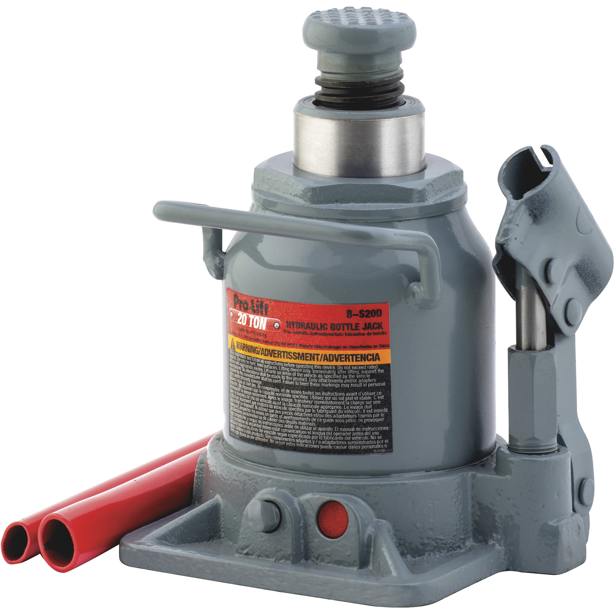Pro-Lift 20-Ton Short Hydraulic Bottle Jack, Model# B-S20D